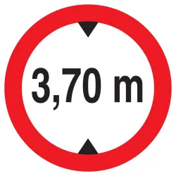 Panneau INTERD.VEHIC.DE +3.70M DE HAUT Taliaplast 722278 | 722278
