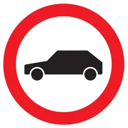Panneau INTERDIT AUX VEHICULES D.80mm Taliaplast 724297 | 724297