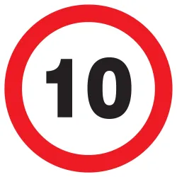 Panneau INTERDIT DE ROULER A +10 KM/H Taliaplast 727260 | 727260
