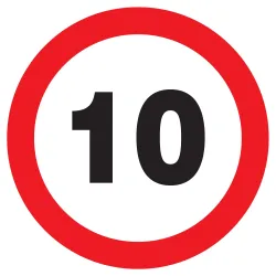 Panneau INTERDIT DE ROULER A +10 KM/H Taliaplast 723260 | 723260