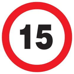 Panneau INTERDIT DE ROULER A +15 KM/H Taliaplast 727261 | 727261