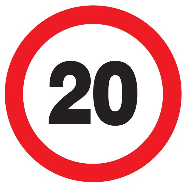 Panneau INTERDIT DE ROULER A +20 KM/H Taliaplast 724256 | 724256 Panneau INTERDIT DE ROULER A +20 KM/H Taliaplast 724256 | 724256