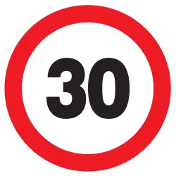 Panneau INTERDIT DE ROULER A +30 KM/H Taliaplast 724262 | 724262