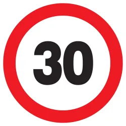 Panneau INTERDIT DE ROULER A +30 KM/H Taliaplast 722262 | 722262