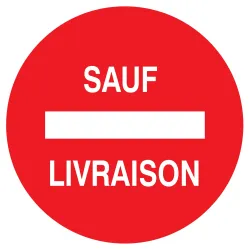 Panneau SENS INTERDIT SAUF LIVRAISON N Taliaplast 727263 | 727263