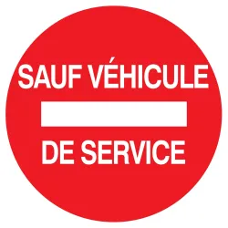 Panneau SENS INTERDIT SAUF VEH.SERVICE Taliaplast 727264 | 727264