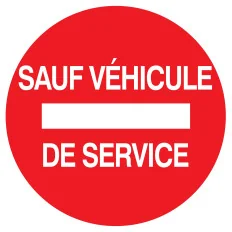Panneau SENS INTERDIT SAUF VEH.SERVICE Taliaplast 723264 | 723264