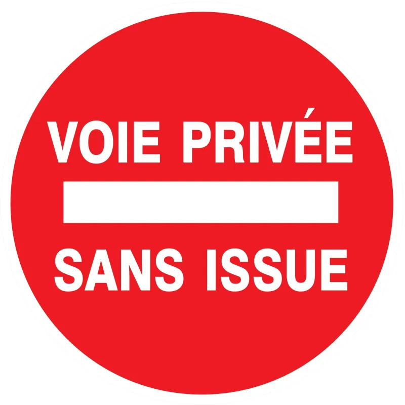Panneau VOIE PRIVEE SS ISSUE D.80 NORM Taliaplast 724225 | 724225 Panneau VOIE PRIVEE SS ISSUE D.80 NORM Taliaplast 724225 | 724225
