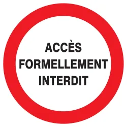 Panneau ACCES FORMELLEMENT INTERDIT NO Taliaplast 727216 | 727216