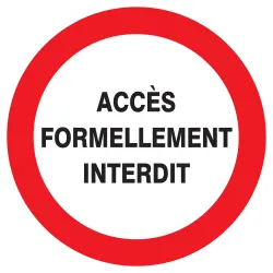 Panneau ACCES FORMELLEMENT INTERDIT NO Taliaplast 722203 | 722203