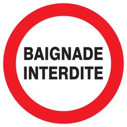 Panneau BAIGNADE INTERDITE NORMASIGN A Taliaplast 722236 | 722236