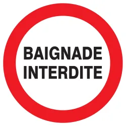 Panneau BAIGNADE INTERDITE D.420mm Taliaplast 723237 | 723237