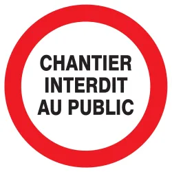 Panneau CHANTIER INTERDIT AU PUBLIC NO Taliaplast 723214 | 723214