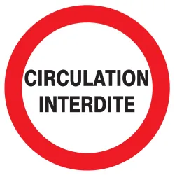 Panneau CIRCULATION INTERDITE D.80mm Taliaplast 724206 | 724206