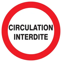 Panneau CIRCULATION INTERDITE D.180mm Taliaplast 727207 | 727207