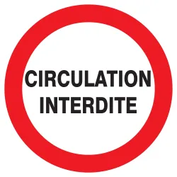Panneau CIRCULATION INTERDITE D.300mm Taliaplast 722207 | 722207