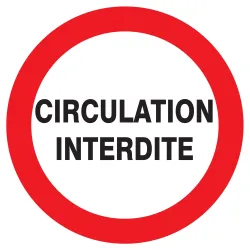 Panneau CIRCULATION INTERDITE NORMASIG Taliaplast 723206 | 723206