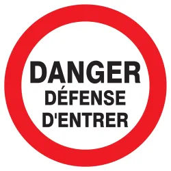 Panneau DANGER DEFENSE D'ENTRER NORMAS Taliaplast 723202 | 723202