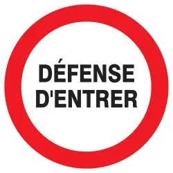 Panneau DEFENSE D'ENTRER NORMASIGN ADH Taliaplast 727219 | 727219
