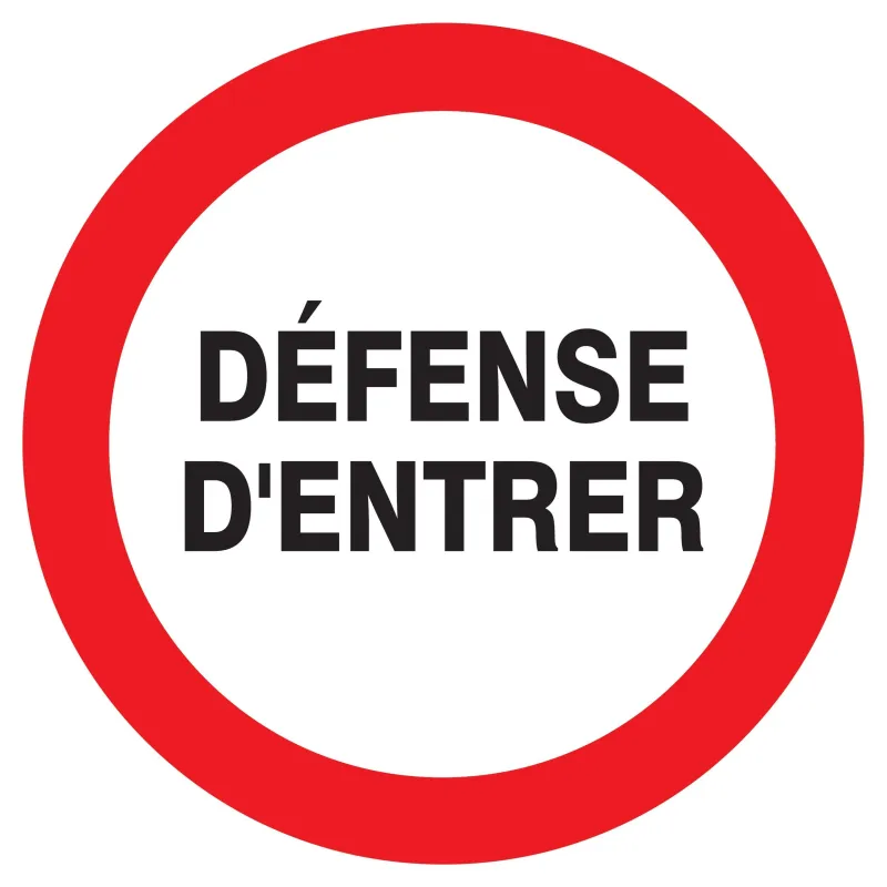 Panneau DEFENSE D'ENTRER NORMASIGN ADH Taliaplast 727219 | 727219 Panneau DEFENSE D'ENTRER NORMASIGN ADH Taliaplast 727219 | 727219