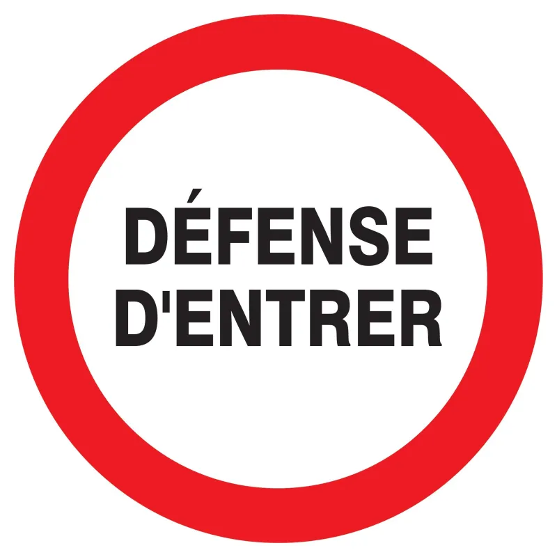 Panneau DEFENSE D'ENTRER NORMASIGN ADH Taliaplast 722205 | 722205 Panneau DEFENSE D'ENTRER NORMASIGN ADH Taliaplast 722205 | 722205
