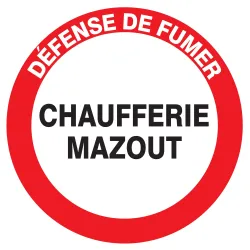 Panneau DEFENSE DE FUMER CHAUFFERIE MA Taliaplast 724201 | 724201