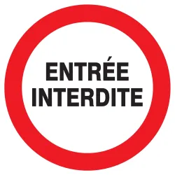 Panneau ENTREE INTERDITE D.420mm Taliaplast 723243 | 723243