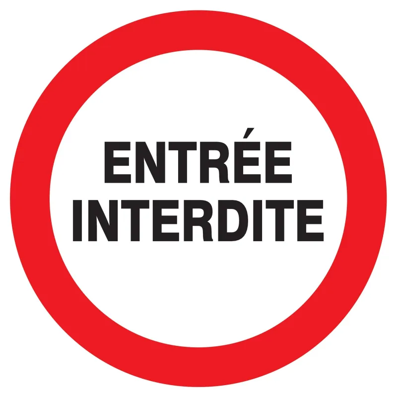 Panneau ENTREE INTERDITE D.420mm Taliaplast 723243 | 723243 Panneau ENTREE INTERDITE D.420mm Taliaplast 723243 | 723243