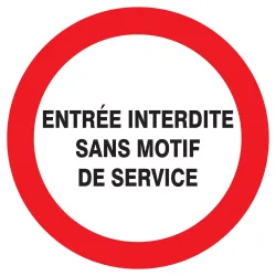 Panneau ENTREE INTERDITE SANS MOTIF DE Taliaplast 722224 | 722224