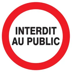 Panneau INTERDIT AU PUBLIC NORMASIGN A Taliaplast 724220 | 724220