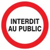 Panneau INTERDIT AU PUBLIC NORMASIGN A Taliaplast 724220 | 724220