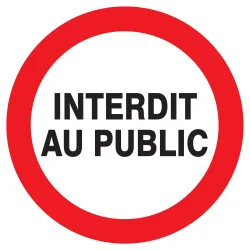 Panneau INTERDIT AU PUBLIC NORMASIGN A Taliaplast 727221 | 727221