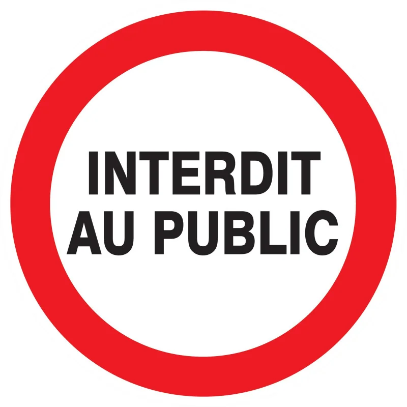 Panneau INTERDIT AU PUBLIC NORMASIGN A Taliaplast 727221 | 727221 Panneau INTERDIT AU PUBLIC NORMASIGN A Taliaplast 727221 | 727221