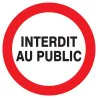 Panneau INTERDIT AU PUBLIC NORMASIGN A Taliaplast 727221 | 727221