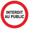 Panneau INTERDIT AU PUBLIC NORMASIGN A Taliaplast 722218 | 722218