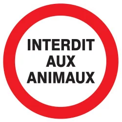 Panneau INTERDIT AUX ANIMAUX NORMASIGN Taliaplast 724231 | 724231