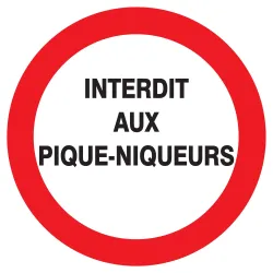 Panneau INTERDIT AUX PIQUE-NIQUEURS D. Taliaplast 727231 | 727231