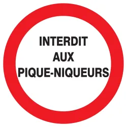 Panneau INTERDIT AUX PIQUE-NIQUEURS D. Taliaplast 723227 | 723227