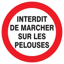 Panneau INTERDIT DE MARCHER SUR LES PE Taliaplast 727257 | 727257