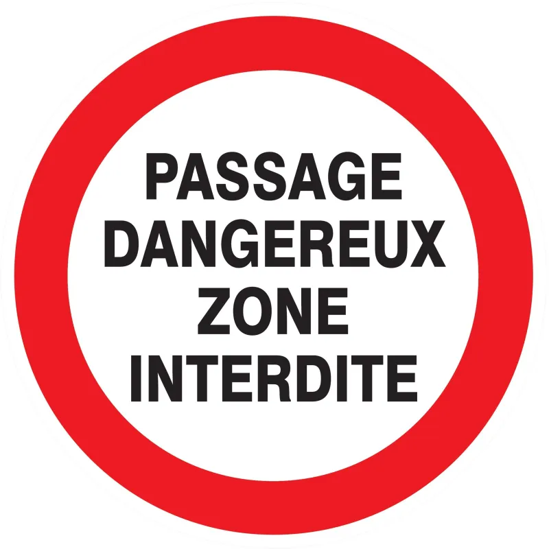 Panneau PASSAGE DANGEREUX ZONE INTERD. Taliaplast 724235 | 724235 Panneau PASSAGE DANGEREUX ZONE INTERD. Taliaplast 724235 | 724235