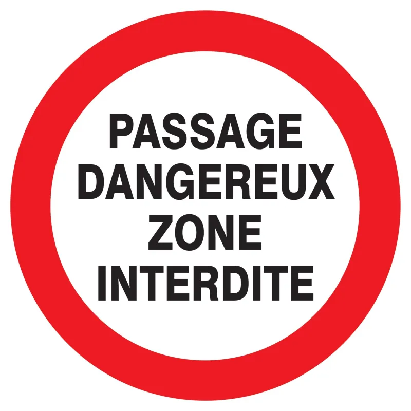 Panneau PASSAGE DANGEREUX ZONE INTERD. Taliaplast 722231 | 722231 Panneau PASSAGE DANGEREUX ZONE INTERD. Taliaplast 722231 | 722231