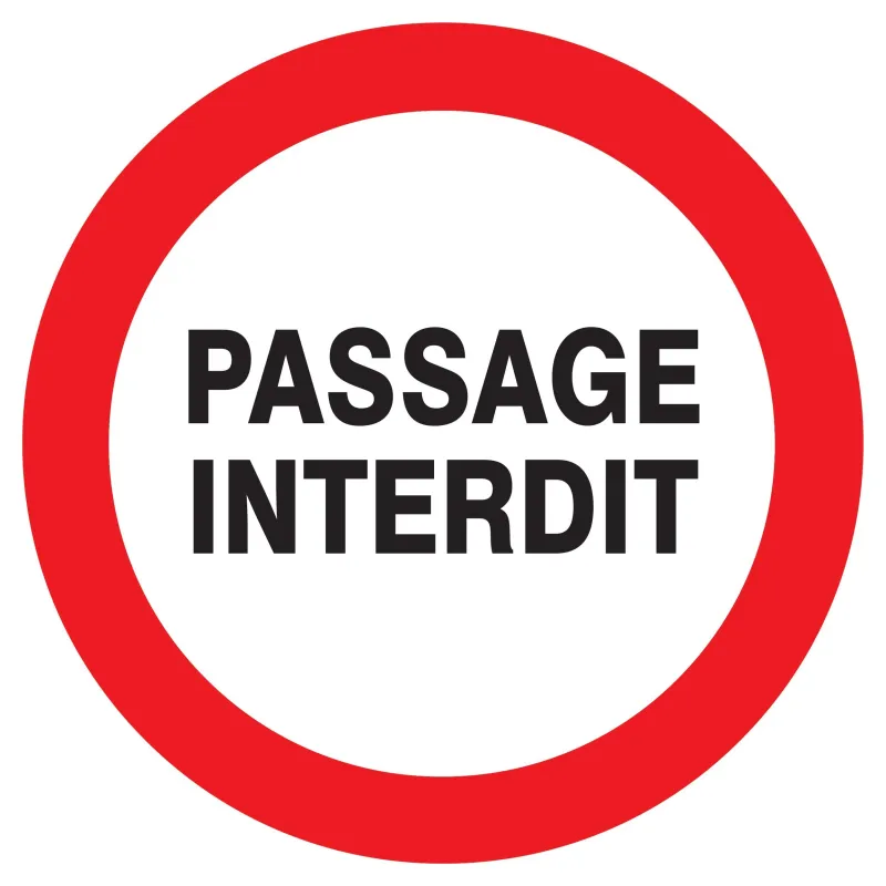 Panneau PASSAGE INTERDIT NORMASIGN ADH Taliaplast 722219 | 722219 Panneau PASSAGE INTERDIT NORMASIGN ADH Taliaplast 722219 | 722219