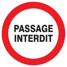 Panneau PASSAGE INTERDIT NORMASIGN ADH Taliaplast 723218 | 723218
