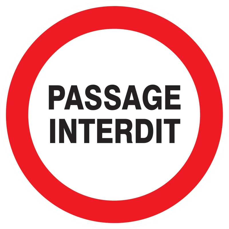 Panneau PASSAGE INTERDIT NORMASIGN ADH Taliaplast 723218 | 723218 Panneau PASSAGE INTERDIT NORMASIGN ADH Taliaplast 723218 | 723218