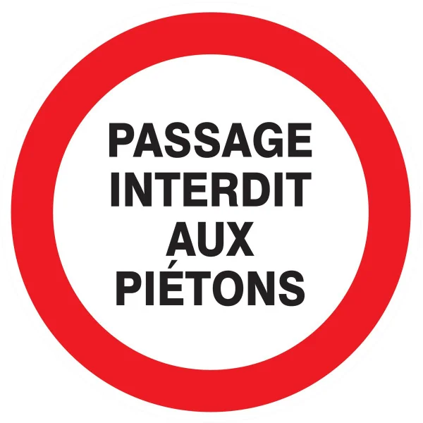 Panneau PASSAGE INTERDIT AUX PIETONS N Taliaplast 724222 | 724222 Panneau PASSAGE INTERDIT AUX PIETONS N Taliaplast 724222 | 724222