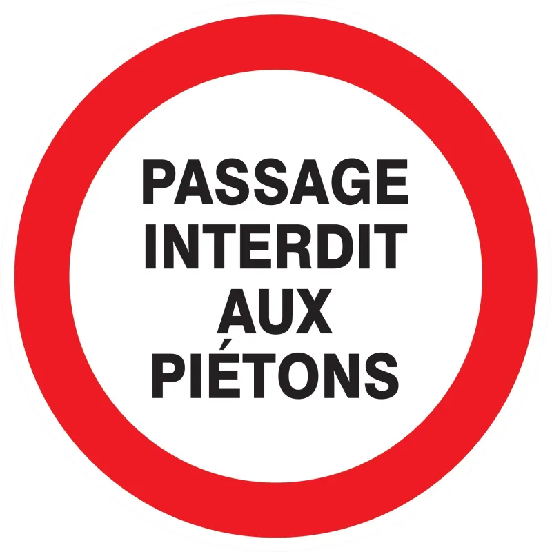 Panneau PASSAGE INTERDIT AUX PIETONS N Taliaplast 723219 | 723219 Panneau PASSAGE INTERDIT AUX PIETONS N Taliaplast 723219 | 723219