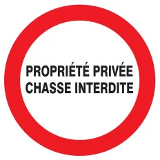 Panneau PROPRIETE PRIVEE CHASSE INTERD Taliaplast 724237 | 724237