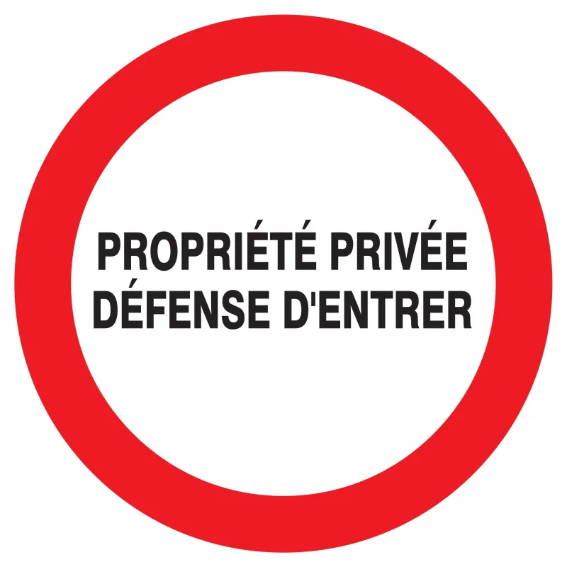 Panneau PROPRIETE PRIVEE DEF. D'ENTRER Taliaplast 727224 | 727224 Panneau PROPRIETE PRIVEE DEF. D'ENTRER Taliaplast 727224 | 727224