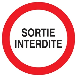 Panneau SORTIE INTERDITE D.180mm Taliaplast 727246 | 727246