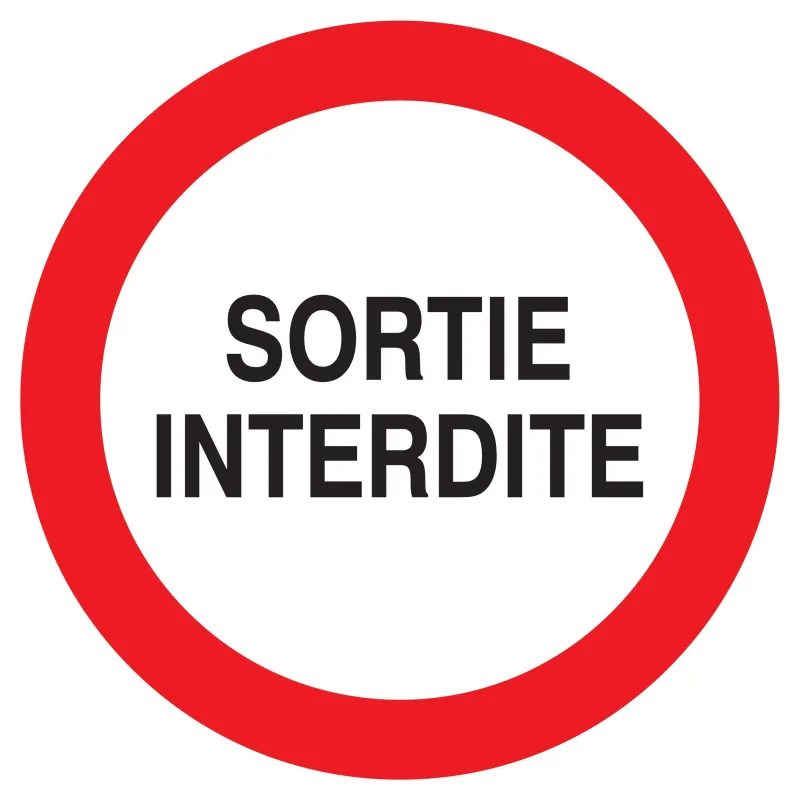 Panneau SORTIE INTERDITE D.180mm Taliaplast 727246 | 727246